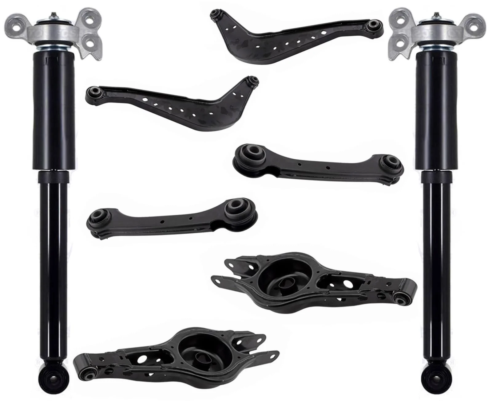 Rear Control Arms W/ Bushings & Complete Shocks For Chevrolet Malibu 2016-2023