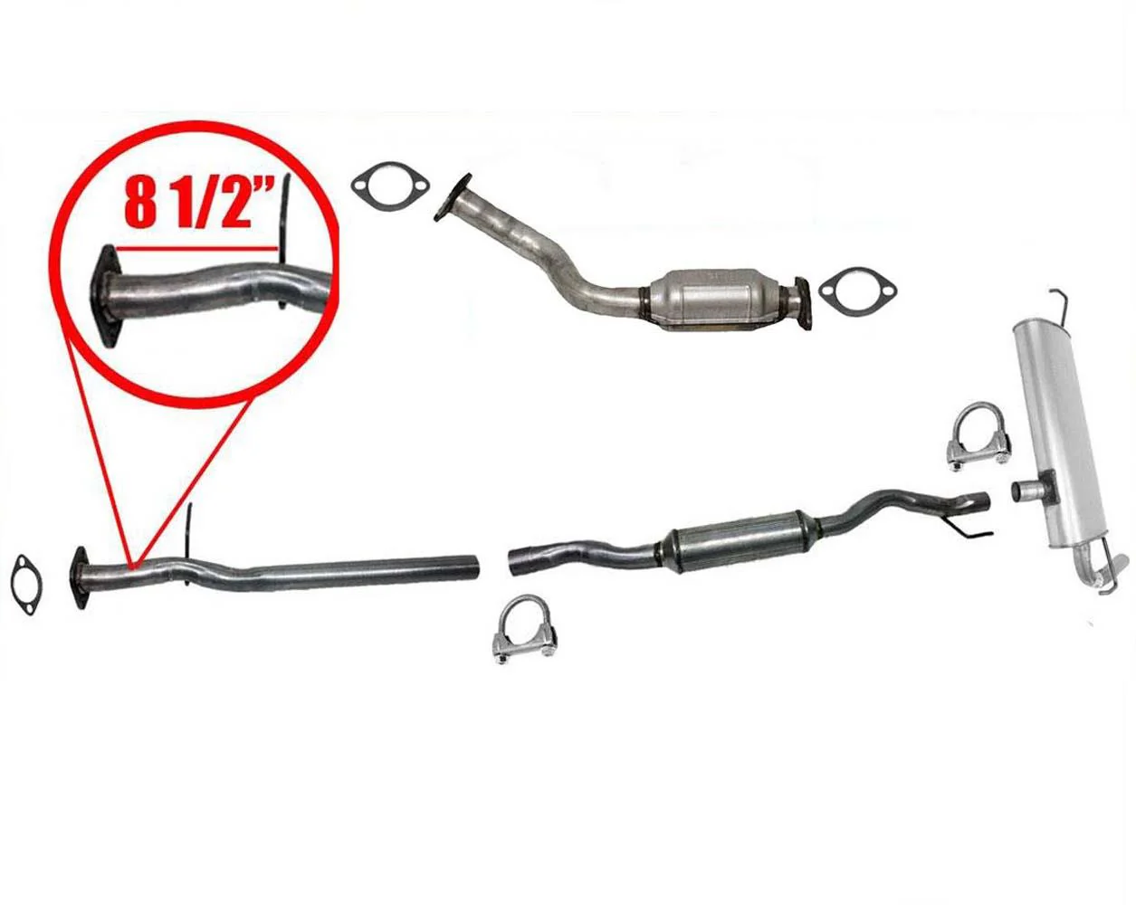 Rear Converter Rear Muffler For 08-13 Nissan Rogue 2.5L FEDERAL EMISSIONS ONLY - Image 14
