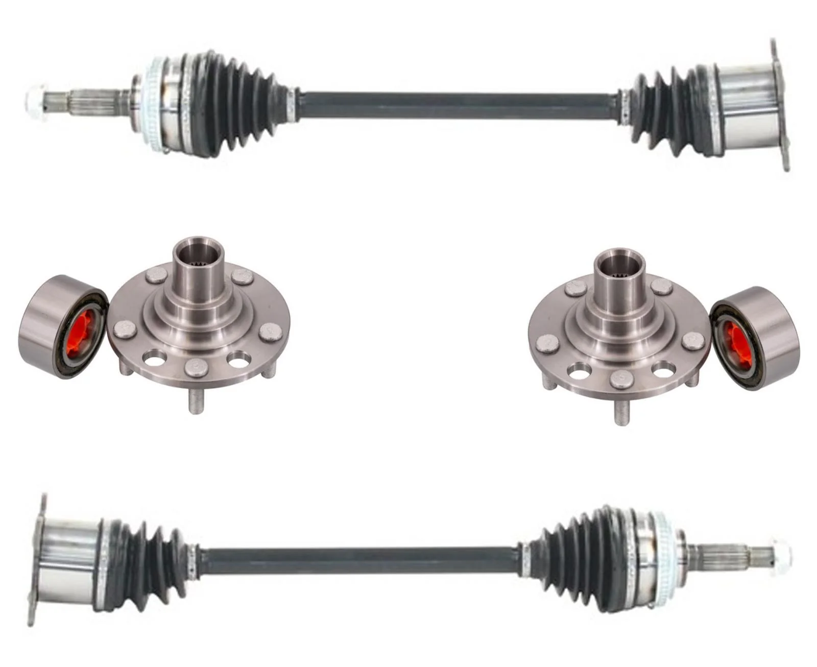 Rear CV Axles & Wheel Hub Bearing Kit For Lexus RX300 2001-2003 All Wheel Drive