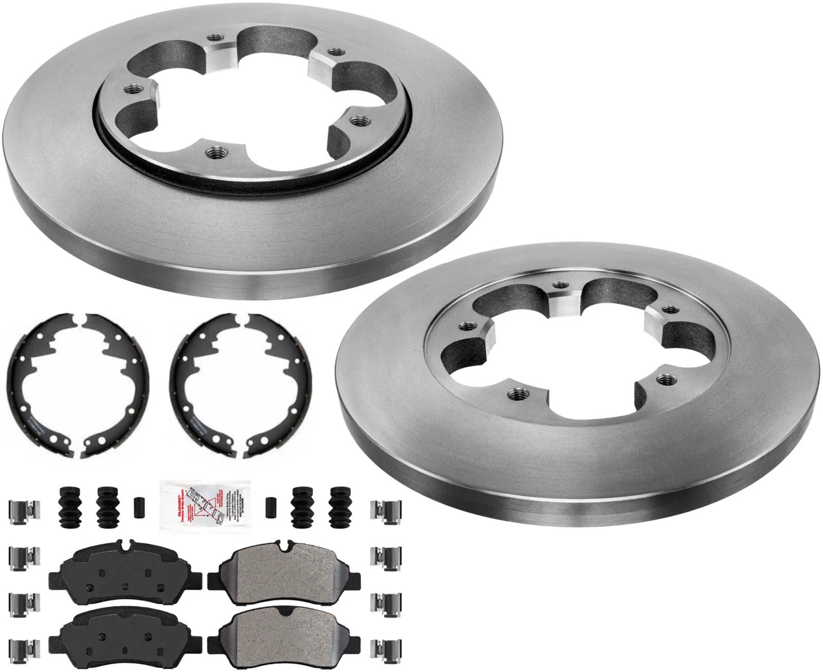 REAR Disc Brake 5 Bolt Disc Rotors Severe Duty Pads For Ford Transit 2020-2021