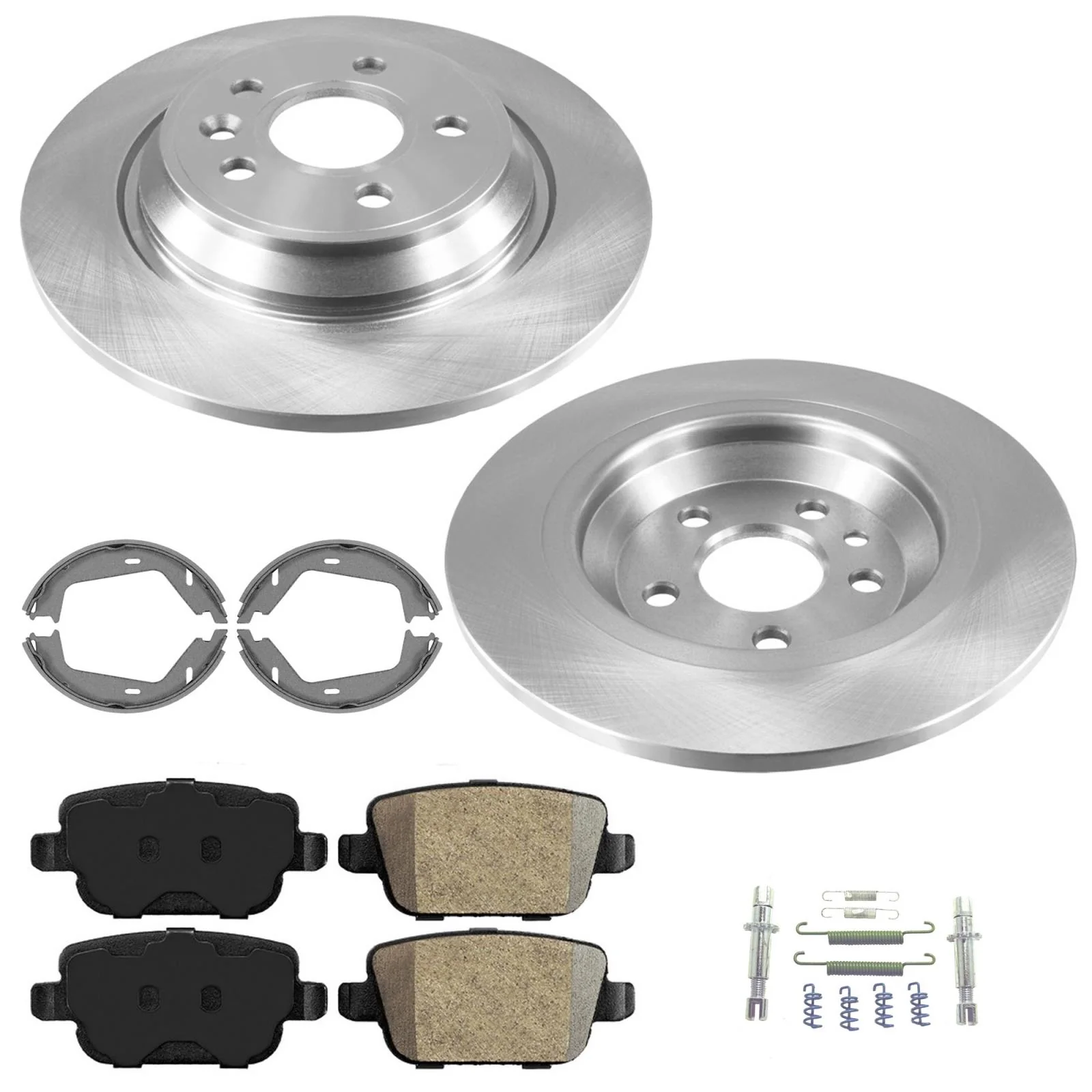 REAR Disc Brake Rotors & Brake Pads For Front Wheel Drv Volvo S80 2007 2008 2009