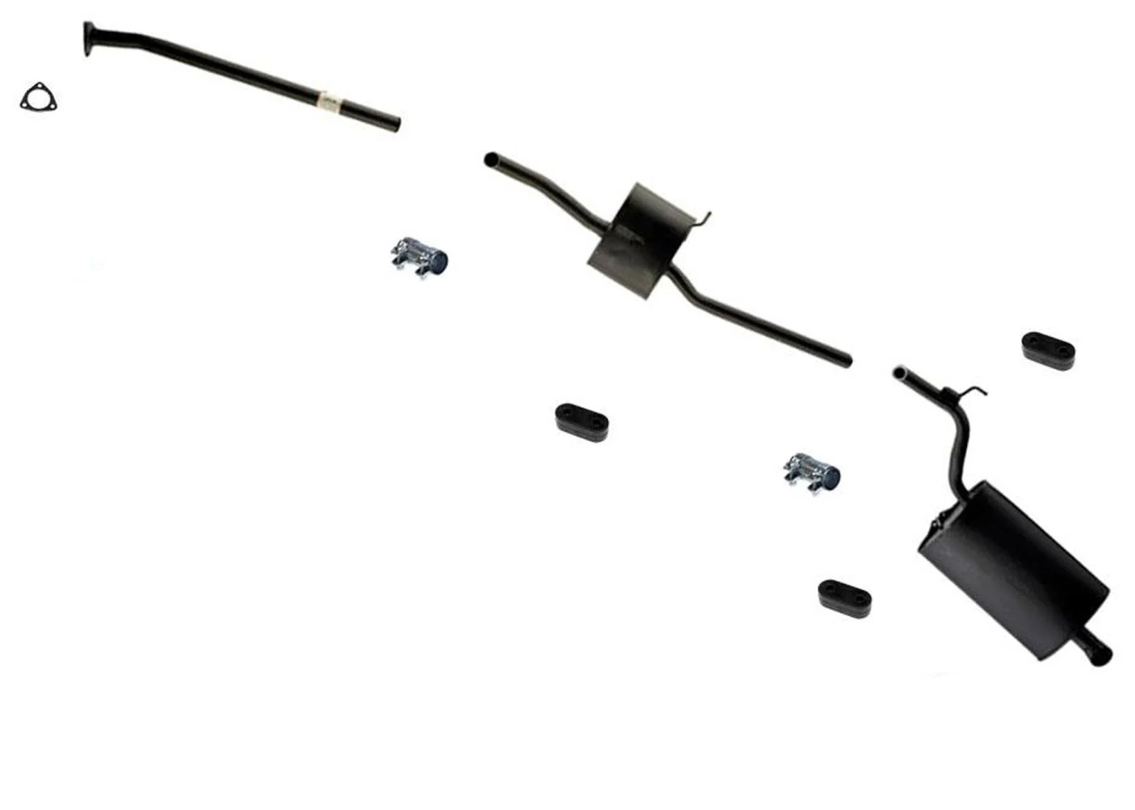 Ext Pipe Resonator Rear Muffler Exhaust System for Honda Accord 2.4 4Door 03 05