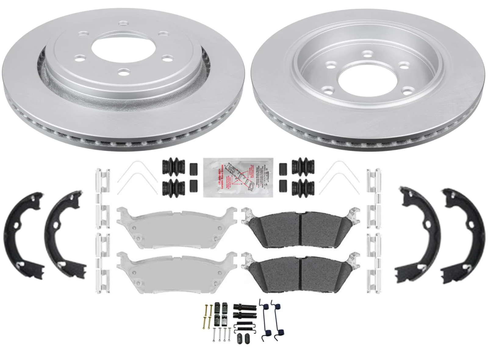 Rear Heavy-Duty OffRoad Disc Brake Rotors & Pads for Ford F150 2015 2016 2017