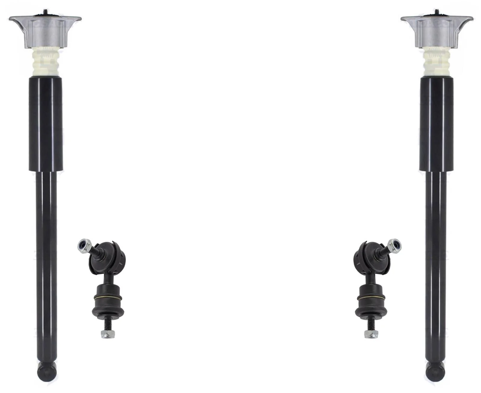 Rear Left & RIght Complete Shock Absorber & Links For Volvo C70 2006-2013
