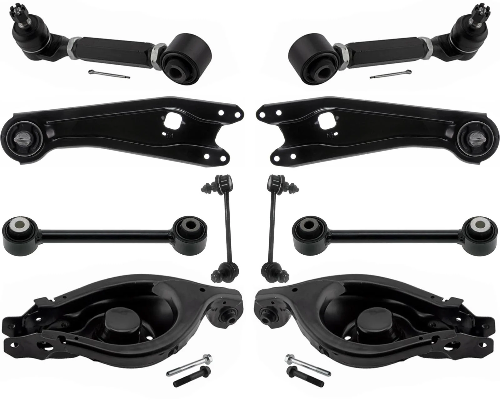 Rear Lower & Upper Adjustable Arms & Sway Bar Links For Honda Pilot 2009-2015