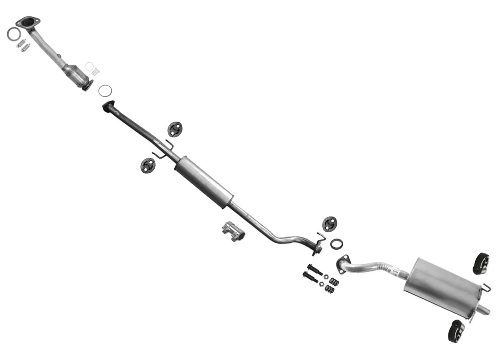 Rear Muffler Pipe Resonator Exhaust System for Honda CR-V CRV 2012 2013 2014