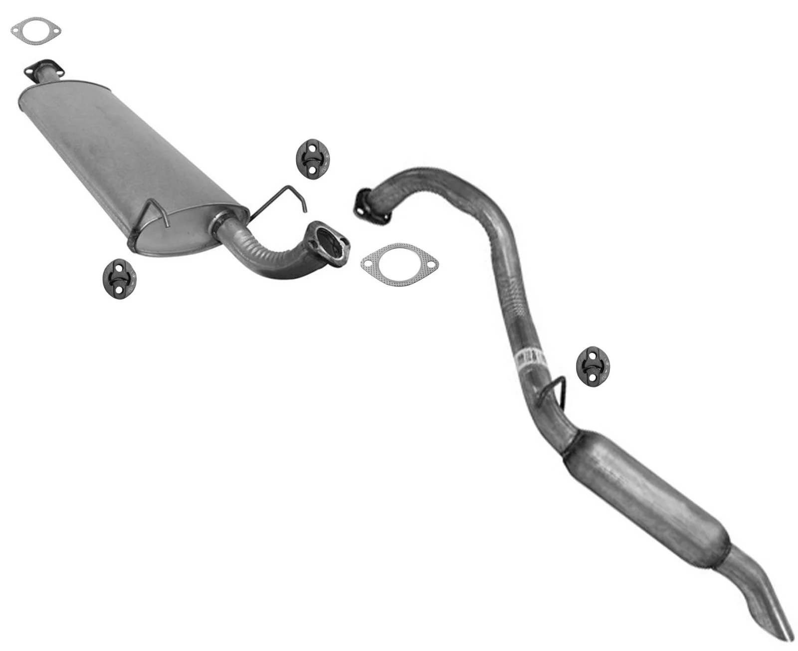 Rear Muffler Tail Pipe Resonator Gaskets MADE IN USA For Kia Sorento 2007-2009