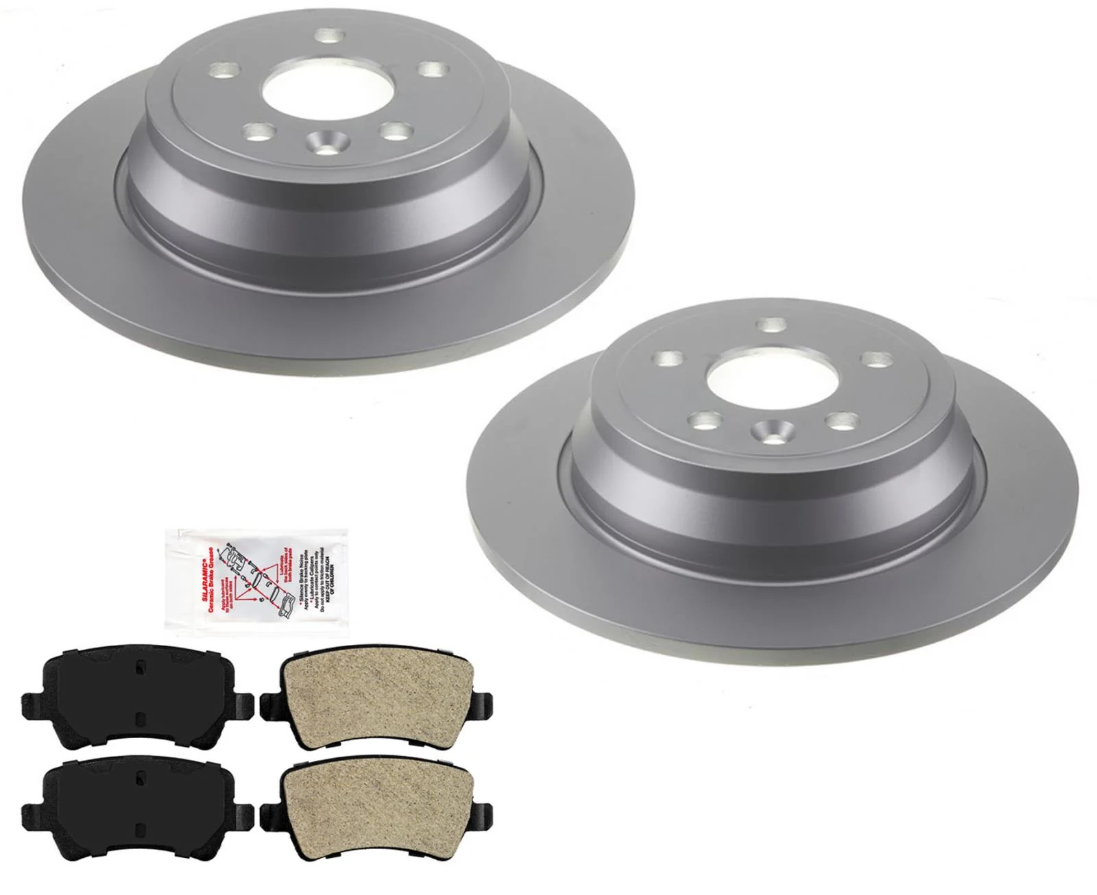 REAR OE Style Carbon Disc Brake Rotors Brake Pads For Land Rover LR2 2013-2015