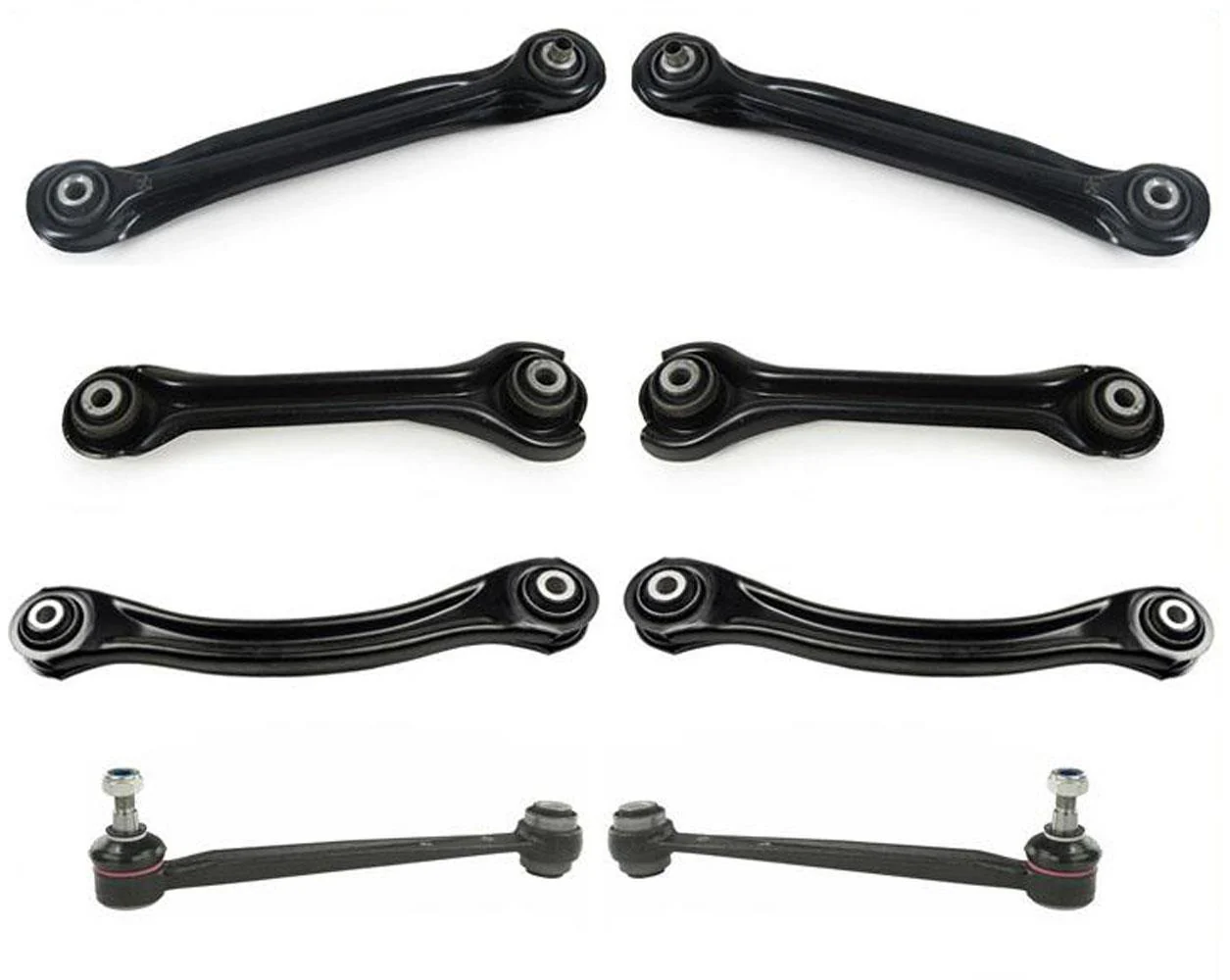 REAR of Car Control Arms with Bushings 8pc Kit for Mercedes-Benz 94-00 C280