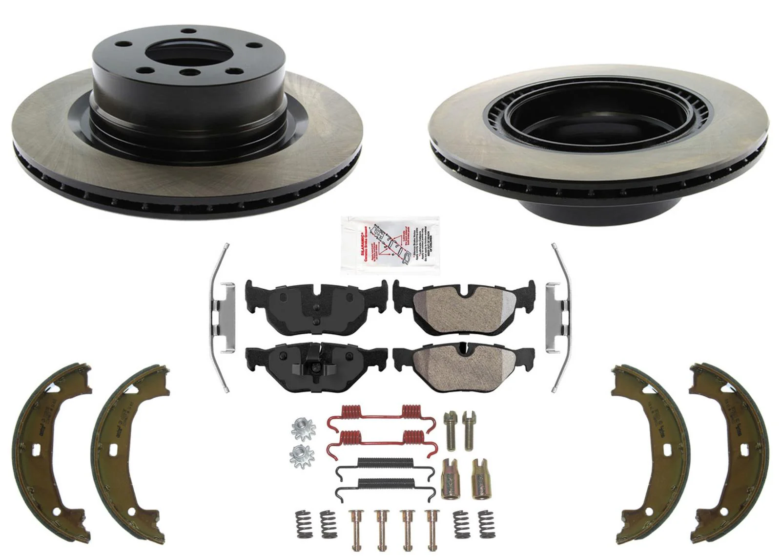 Rear Performance Disc Brake Rotors Brake Metallic Pads for BMW 128i 2008-2011