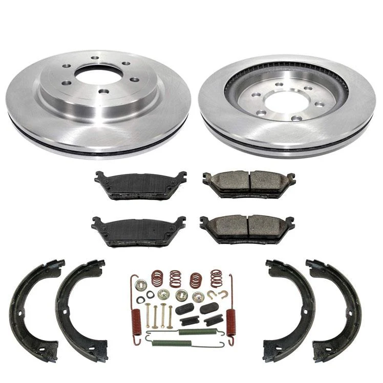 Rear Rotors Ceramic Brake Pads Parking Brake Shoes for Ford Expedition 2018-2021