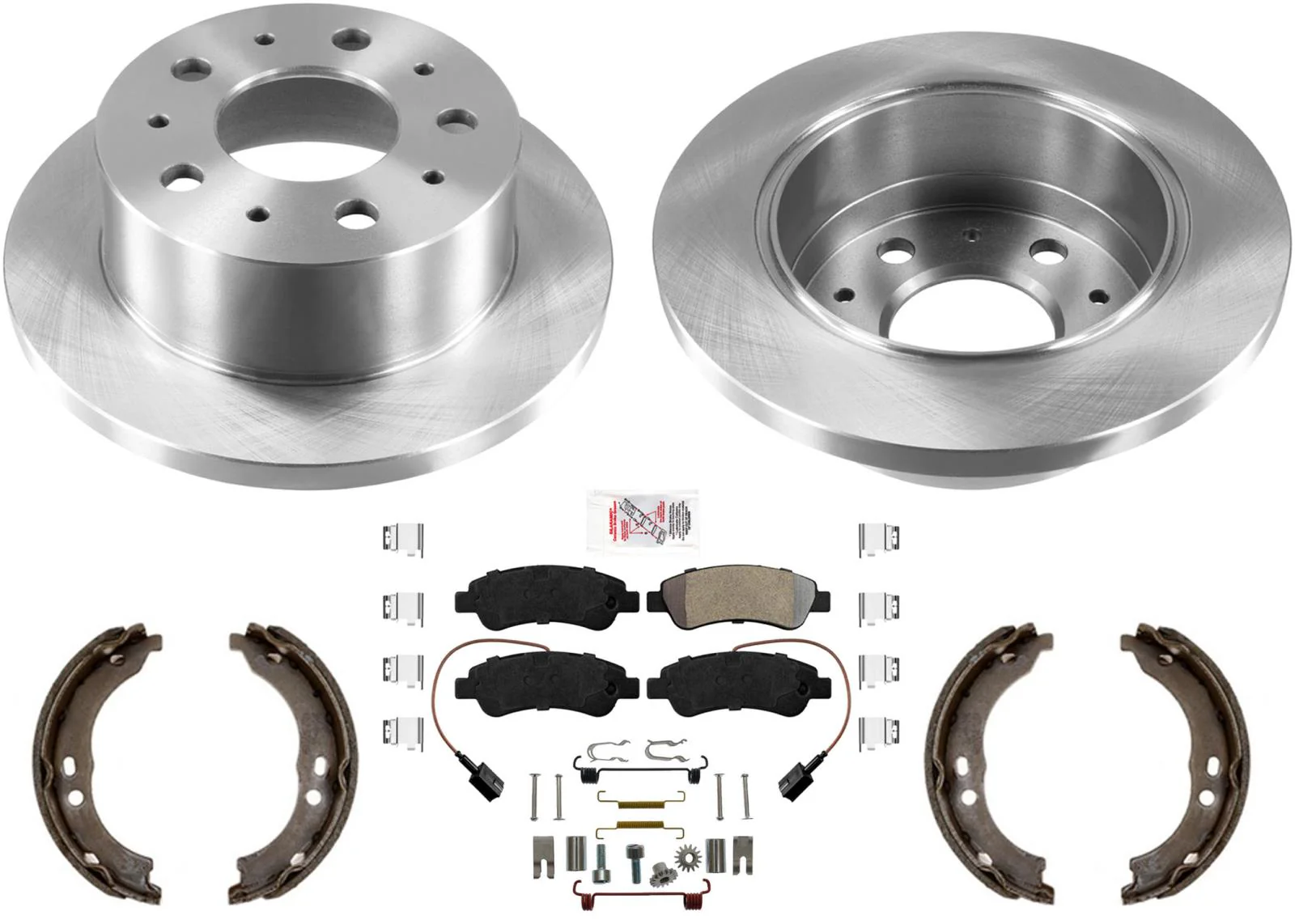 Rear Solid Brake Rotors Pads Hardware For Ram Promaster 1500 2500 2014-2021