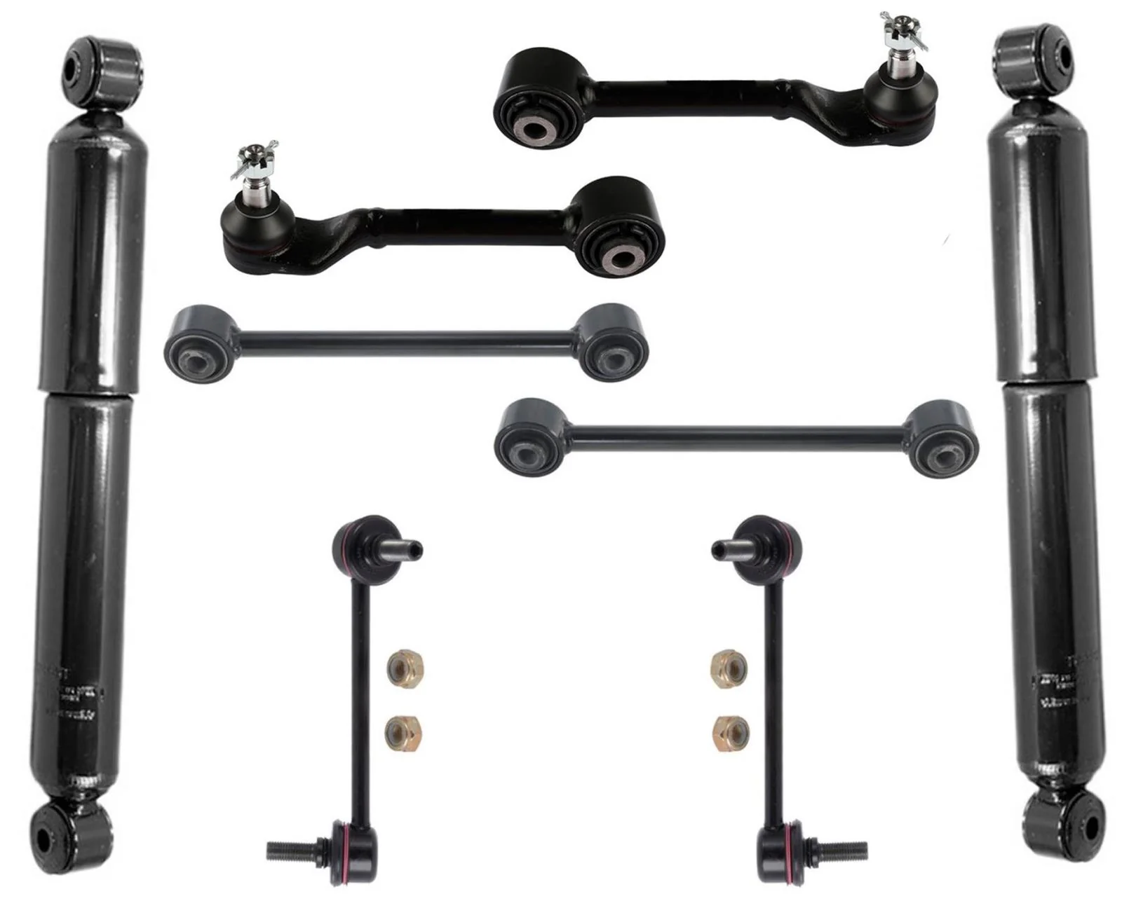 Rear Upper Lateral Link & Lower Control Arm Links & Shocks for 03-08 Honda Pilot