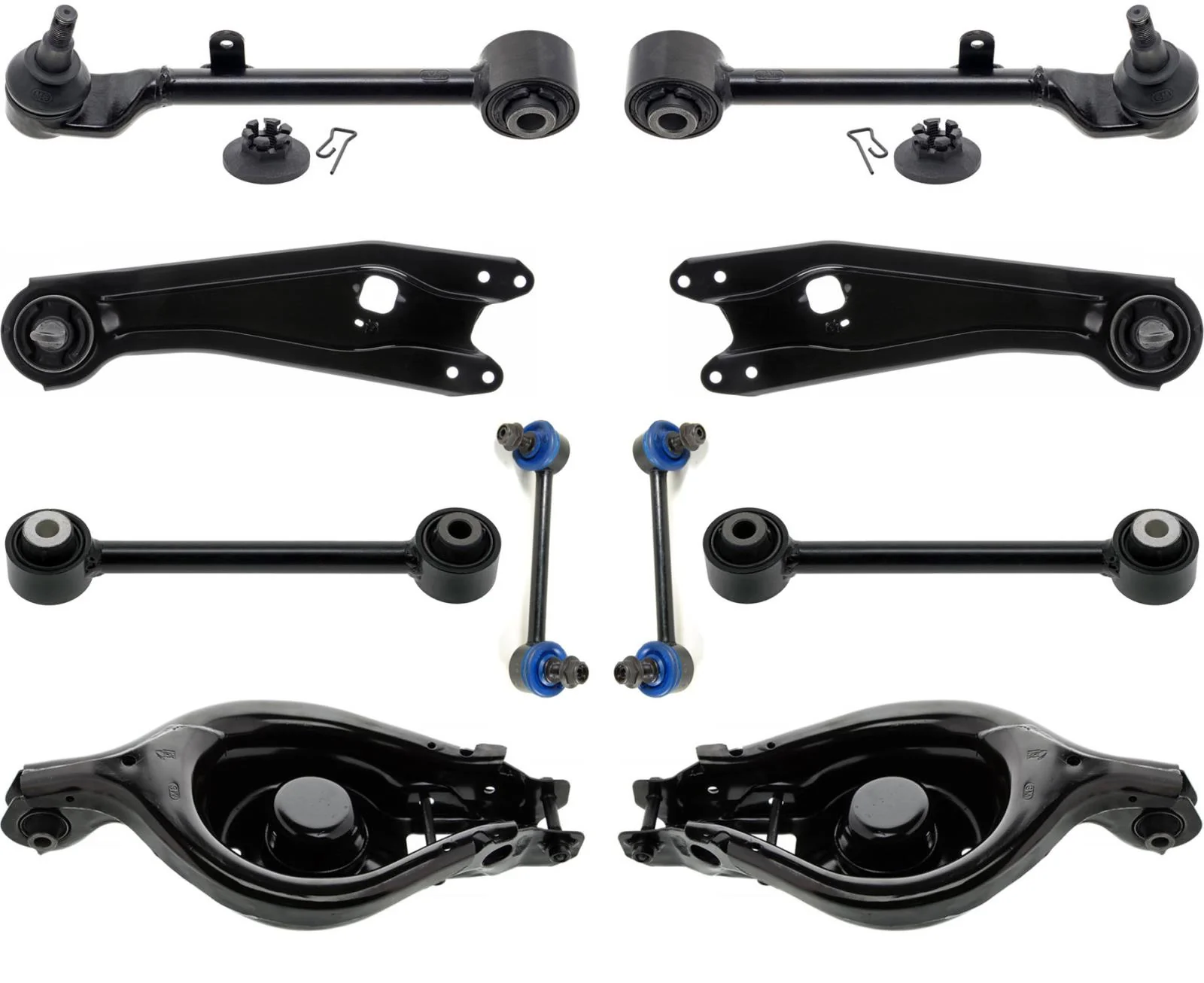 Rear Upper & Lower Control Arms & Sway Bar Links For Honda Pilot 2009-2015