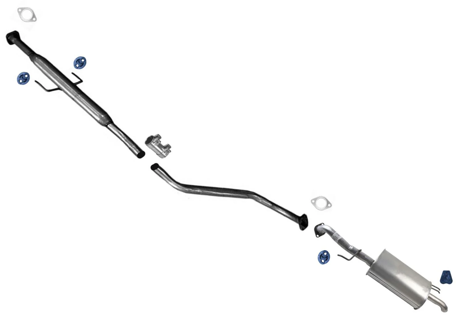 Resonator Ex Pipe Muffler Exhaust System for KIA Forte 2.0 Sedan 2010 2012 2013