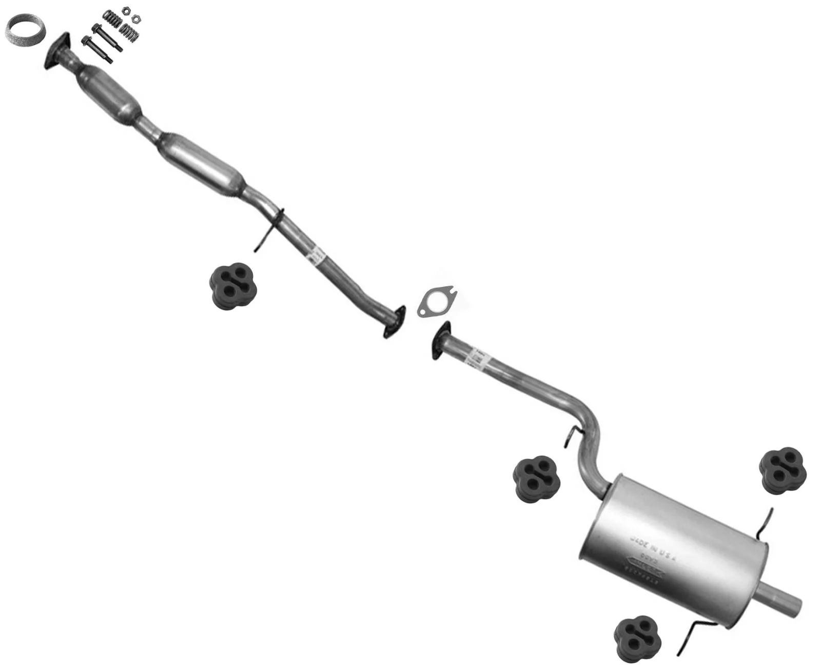 Resonator Muffler Exhaust Pipe System For Subaru Impreza Outback Wagon 02-2004
