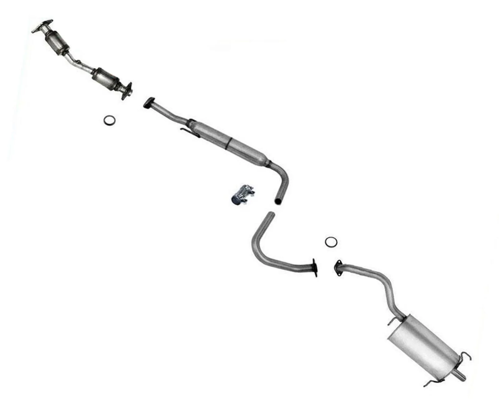Converter Resonator & Muffler For Nissan Sentra 2.0L 2007-12 W/ Federal Emission