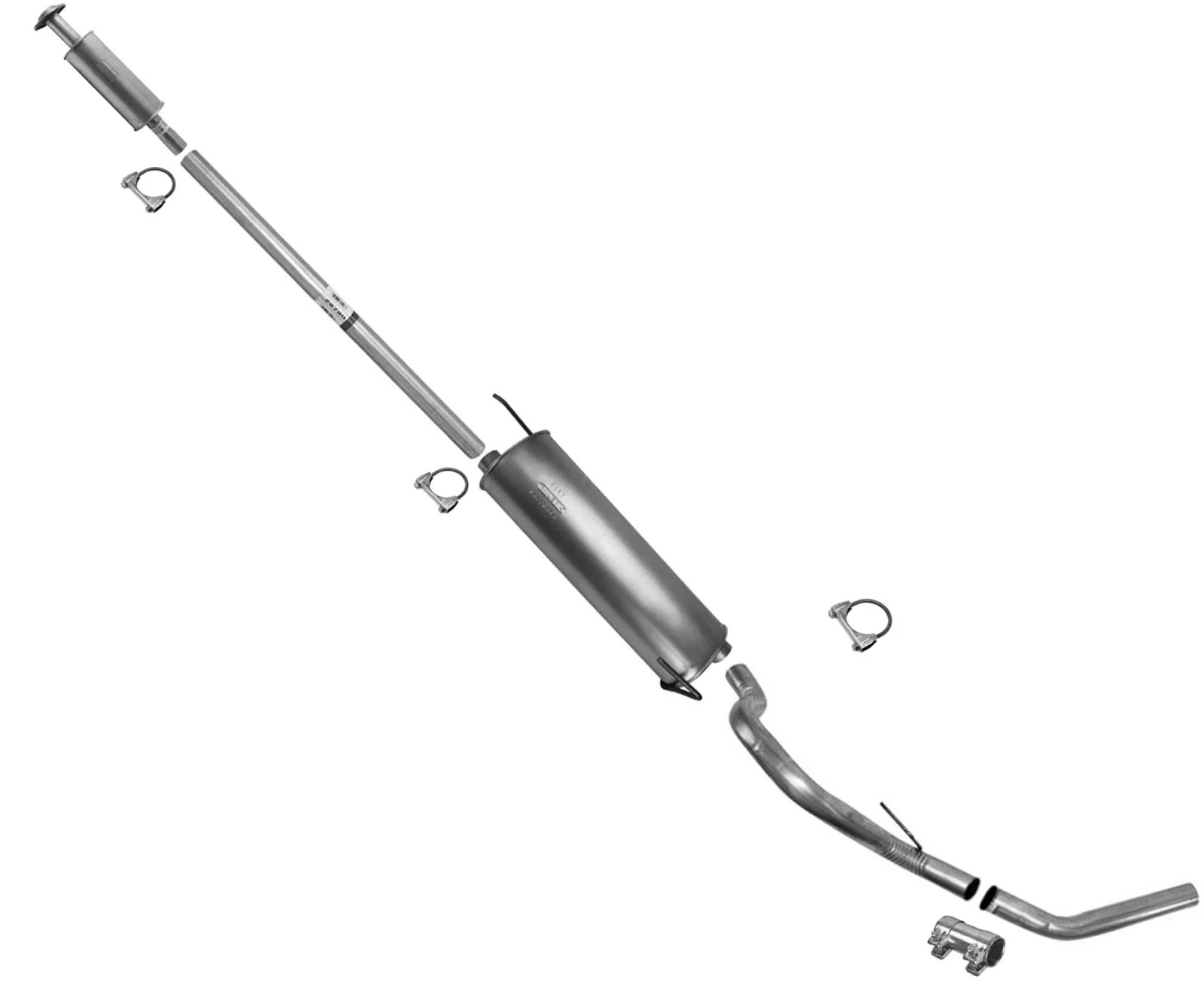 Resonator Muffler Tail Pipe Exhaust System For F150 11-14 5.0L 145" Wheelbase