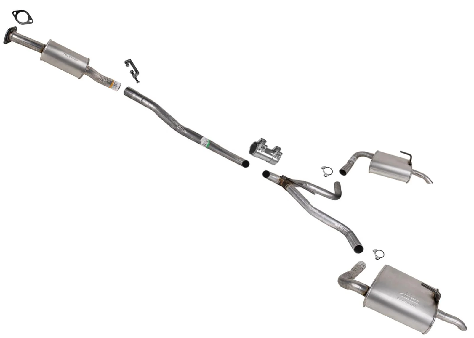 Resonator Pipe Muffler Dual Exhaust System for Nissan Altima 2.5 19-23 Front Dr