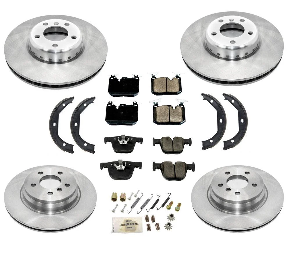 Frt & Rr Disc Brake Rotors Ceramic Brake Pads for BMW 340i xDrive 2016 2017 2018