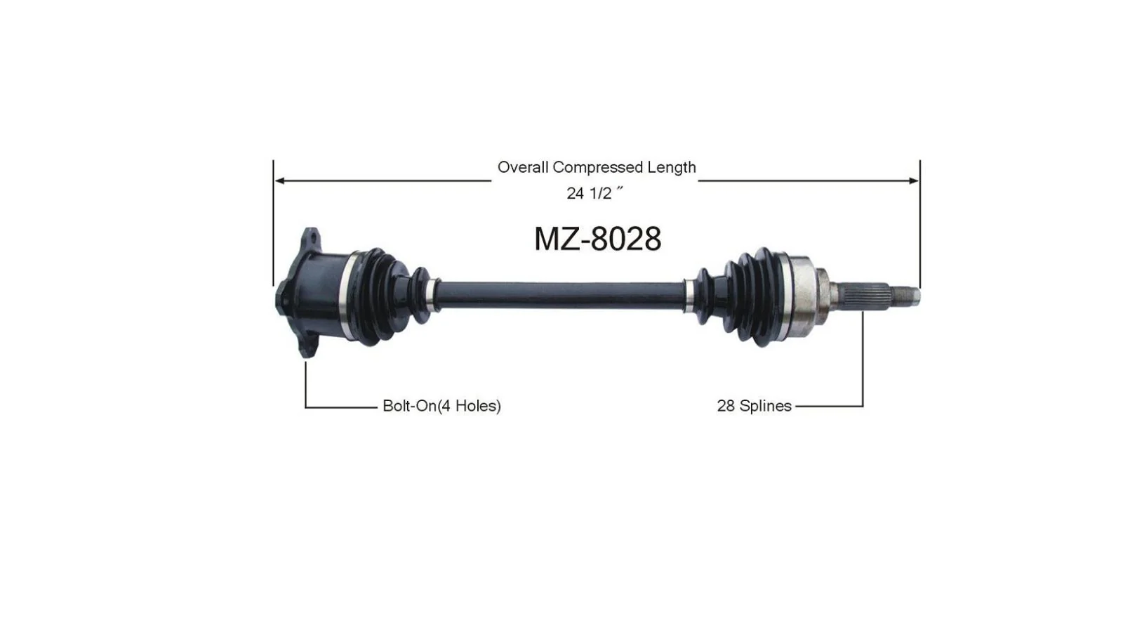 RX7 1986-1991 Non-Turbo Rear Cv Shaft Axle
