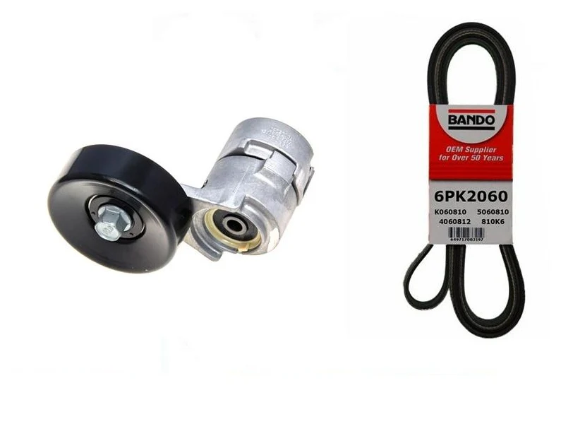 Serpentine Belt & Belt Tensioner For Kia Optima Rondo & Hyundai Santa Fe 2.7L