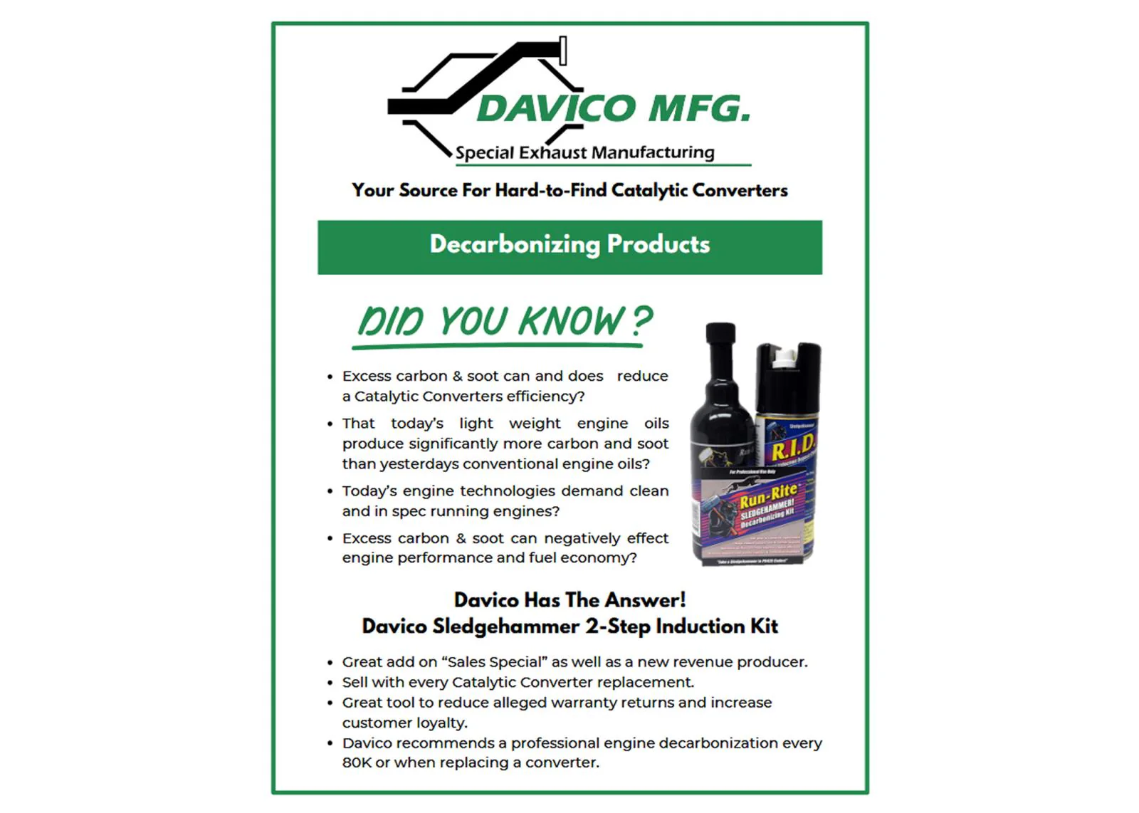 Sledgehammer Catalytic Converter Fuel System Rapid Induction Deposit Cleaner - Image 3