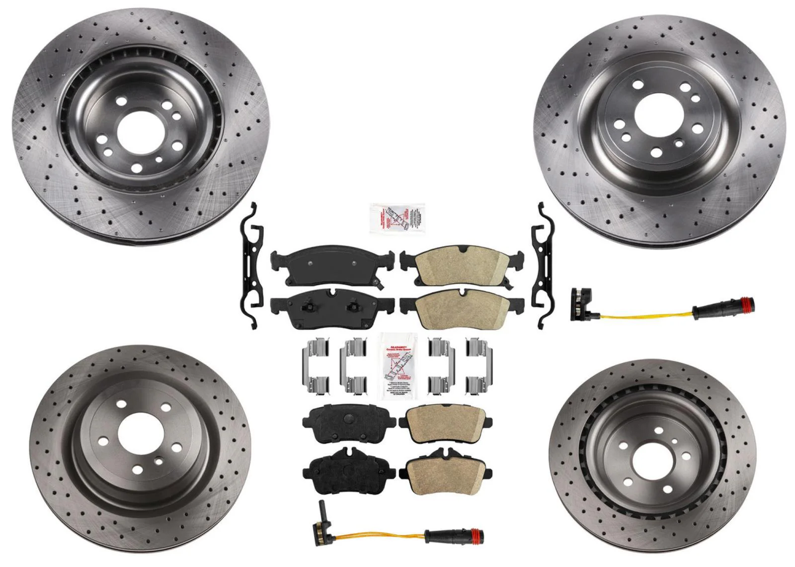 Sport Package Disc Brake Rotors Brake Pads For Mercedes Benz ML550 2012-2014