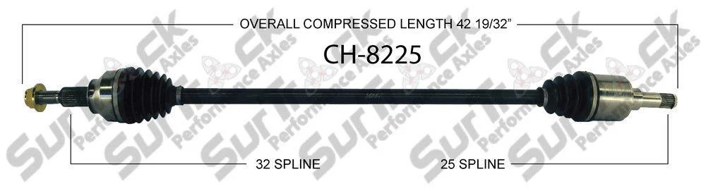 SurTrack CH-8225 CV Axle Shaft - , Front Right 07-08 Pacifica 3.8L AWD & FWD