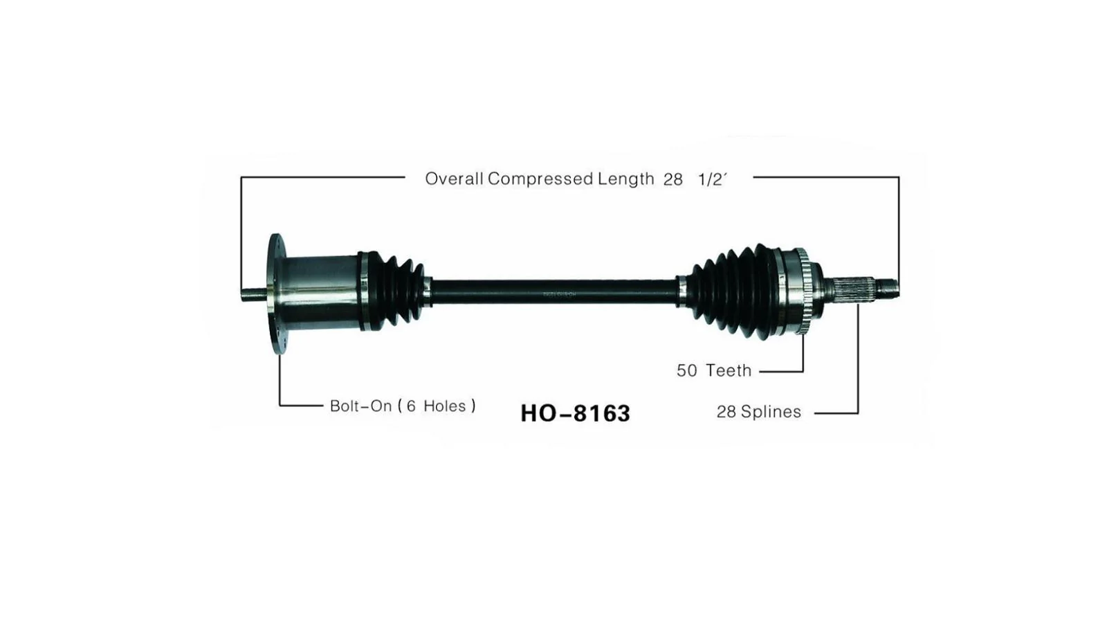 SurTrack HO-8163 CV Passengers Side Right Rear Axle Shaft 00-09 S2000
