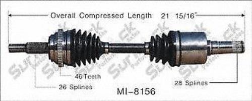 SurTrack MI8156 CV Axle Assembly Fits 03-08 PT Cruiser With Manual Trans