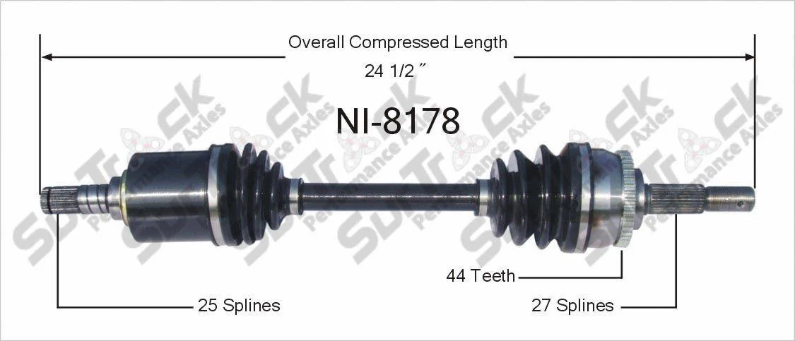 SurTrack NI-8178 CV Axle Shaft - , Front Left G20 BASE MODEL ONLY CALL CHECK
