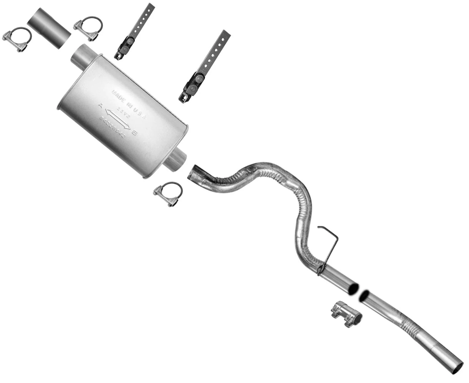 Taylor Working Man Economy Muffler Tail Pipe For Ford F150 2004-2014