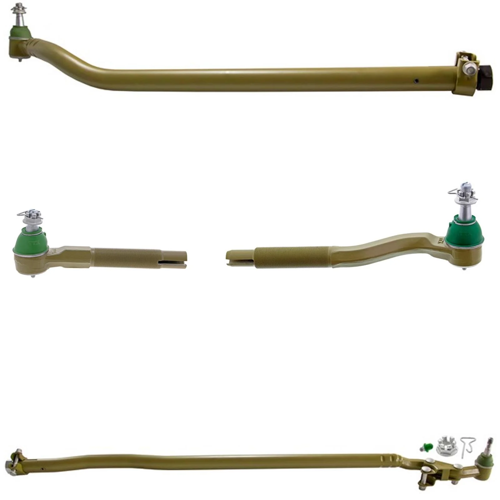 TTX Front Tie Rod Drag Link Kit for Jeep Wrangler 19-25 with Dana 210 Wide Axle