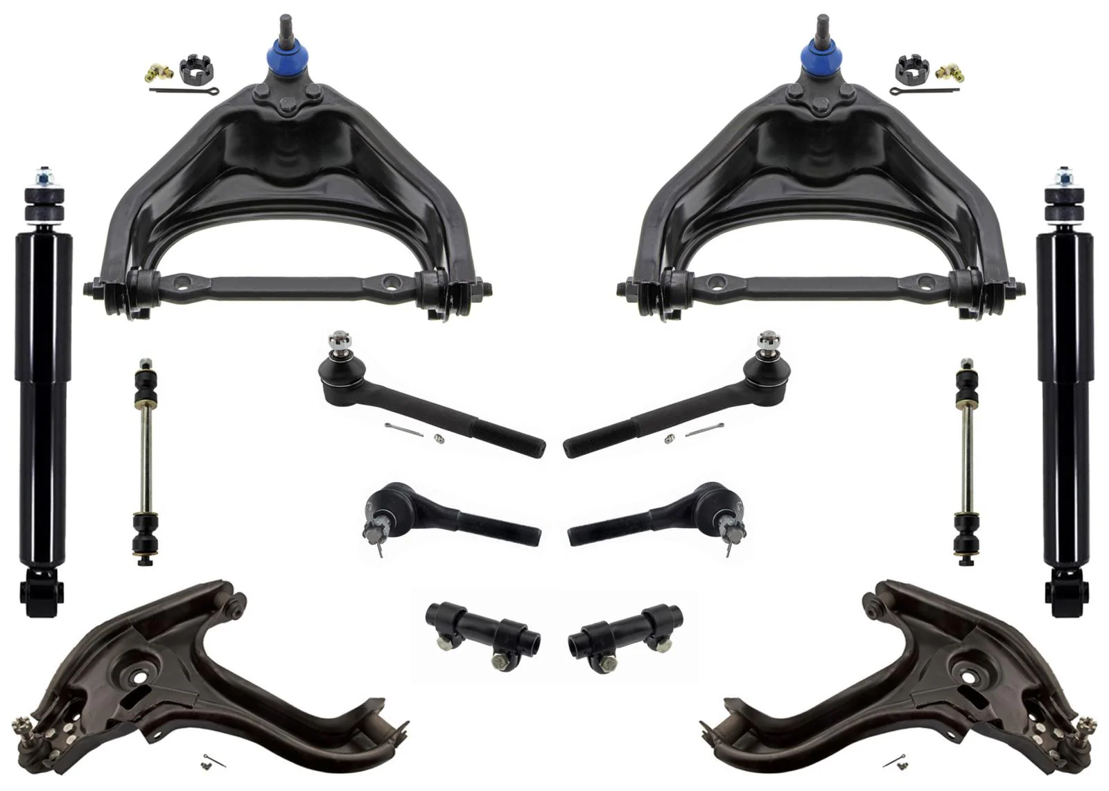 Upp Lower Control Arm Ball Jnt Tie Rods For Ram 1500 2000-2001 Rear Wheel Drive