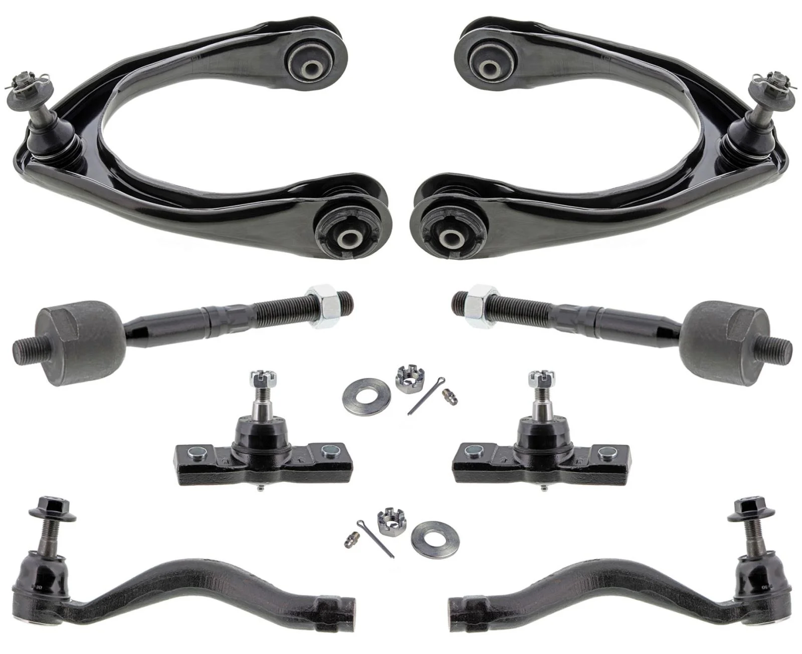Upper Control Arms Tie Rods & Ball Joints For Lexus GS350 07-11 All Wheel Drive