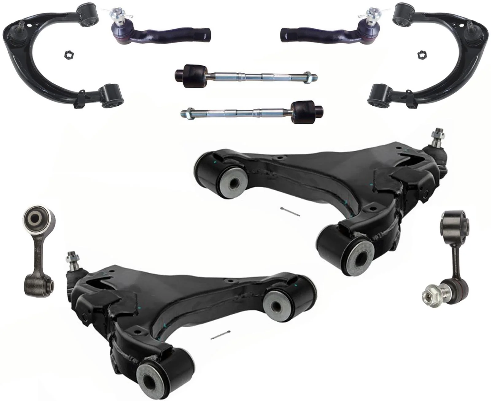 Upper Lower Control Arms Tie Rods & Links For Toyota Land Cruiser 2008-2021