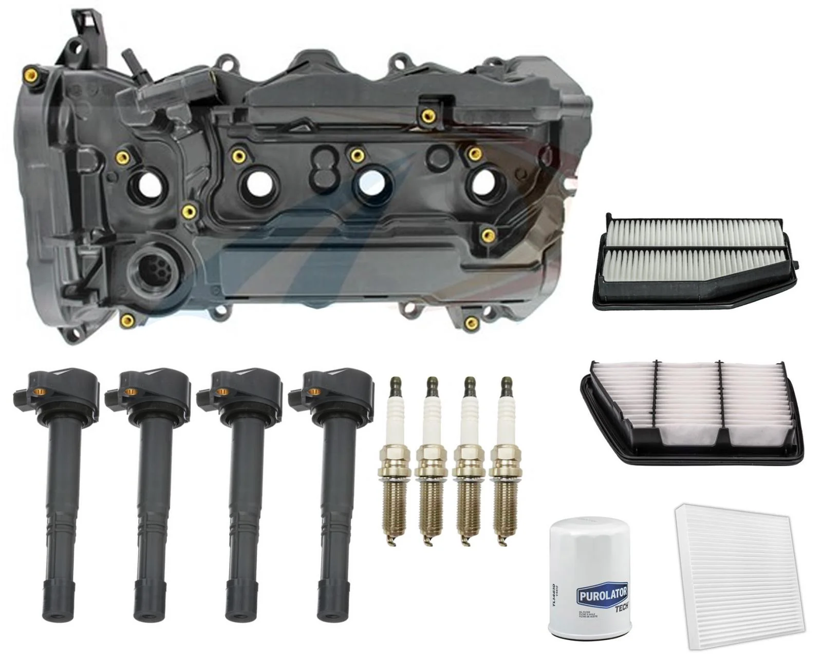 Valve Cover Ignition Coil Spark Plugs Tune Up Kit For Honda CR-V 2.4L 2015-2019