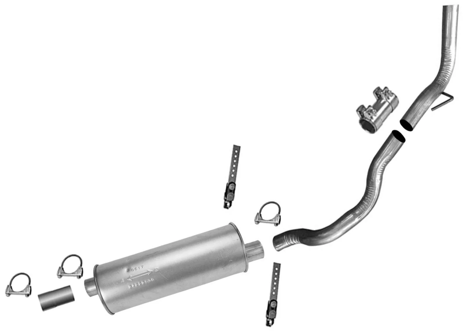 Weld on Economy Rear Muffler Tail Pipe For Dodge Ram 1500 Pick Up 09-18 3.6 5.7