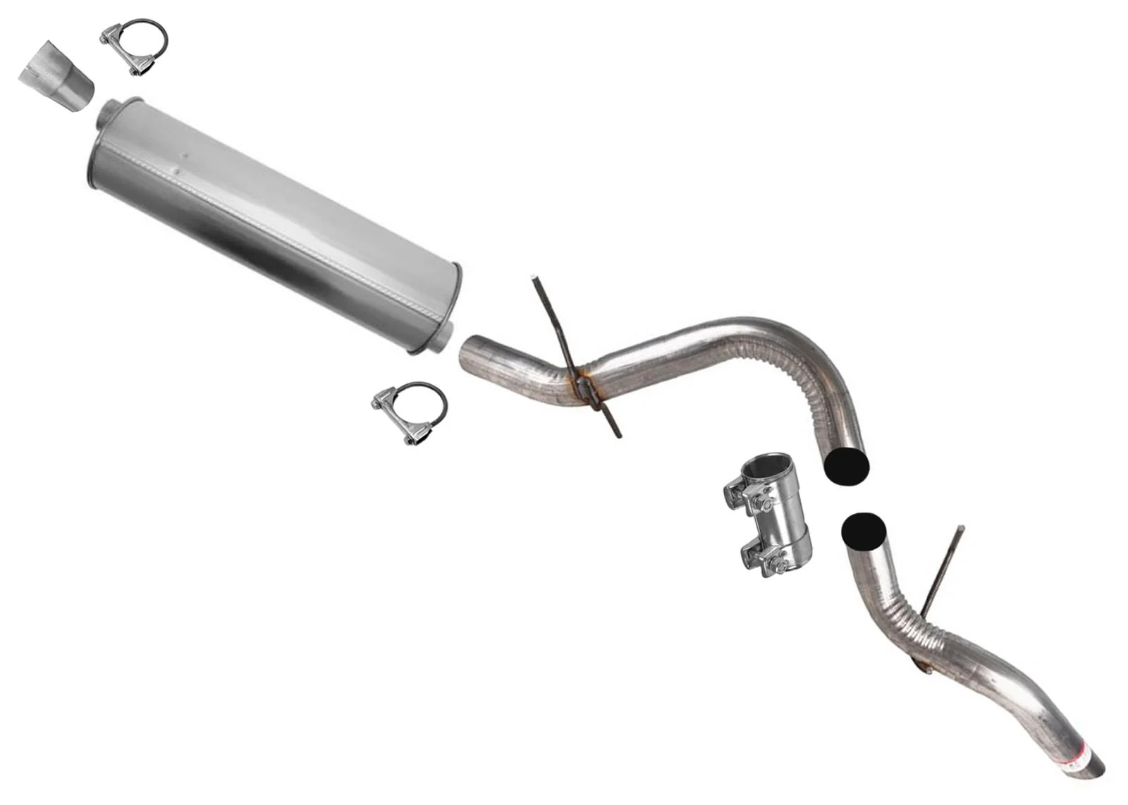 Weld On Muffler Tail Pipe for Chevrolet Silverado 2019 2020 2021 2022 2023 5.3L