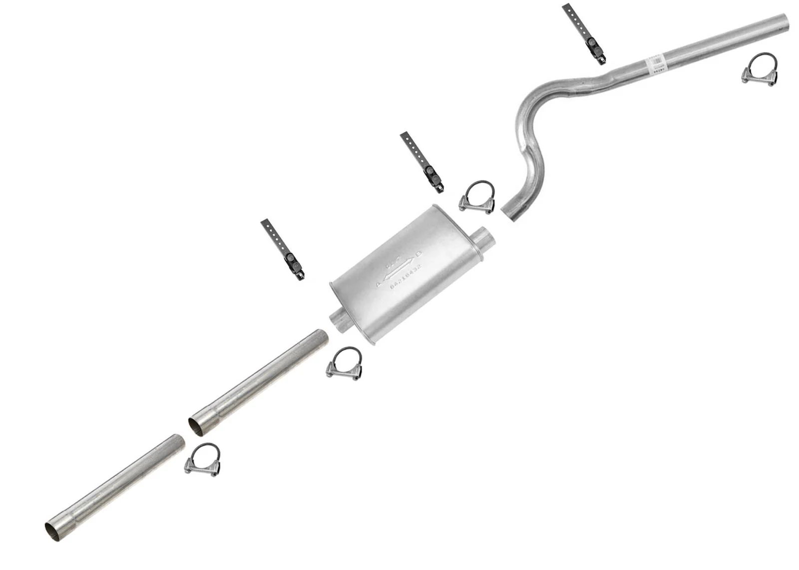 Weld On OE Style Rear Muffler Tail Pipe For Jeep CJ5 CJ7 1982 1983 1984 1986