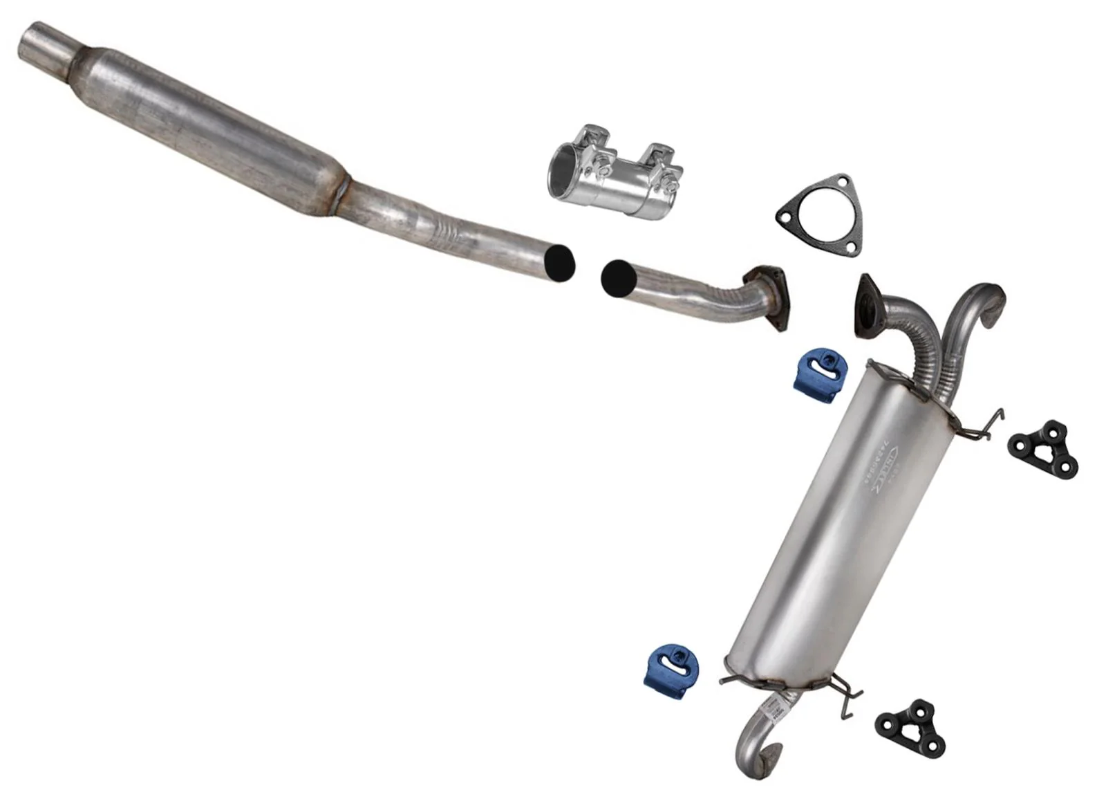 Weld On Resonator Muffler Exhaust System for Acura RDX 2013 2014 2015 2017 2018